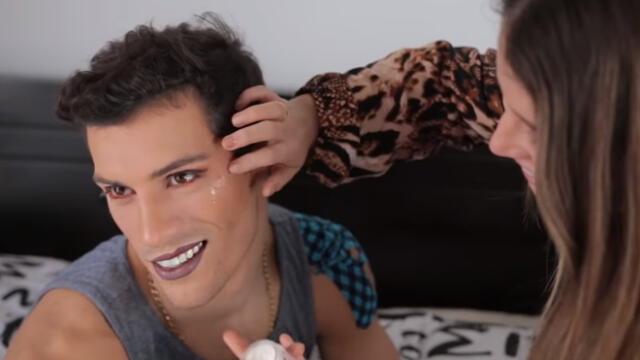 ¡Amor a prueba de todo! Flavia Laos maquilla a Patricio Parodi como ‘drag queen’