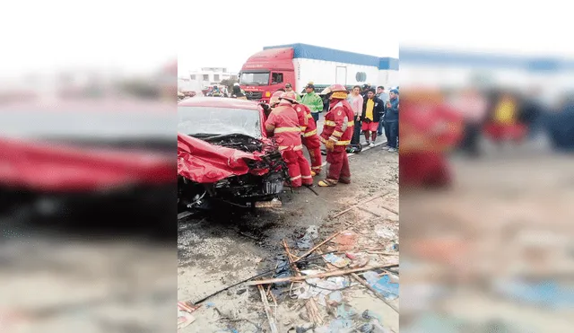 Impacto. Auto de Benjamín Ávila se chocó con camioneta.