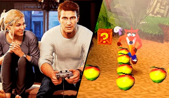 Naughty Dog colocó dos versiones del clásico Crash Bandicoot en Uncharted 4. Foto: composición La República.