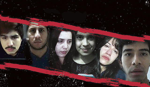 El elenco. Christian Suito, David Serván, Ivana Pedreschi, Ana Claudia Pérez, Kali Granados y Luis Alzamora.