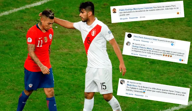 Hinchas chilenos señalaron que perdieron la fe en su selección tras conocer que volverán a enfrentar a Perú. | Foto: EFE