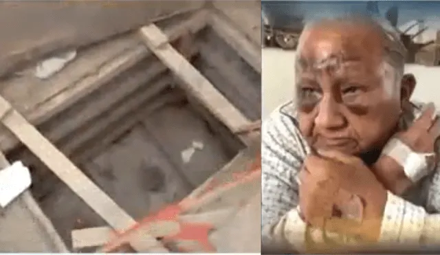 SJM: hombre de 87 años cae a hueco de 2 metros que no tenía señalización [VIDEO]
