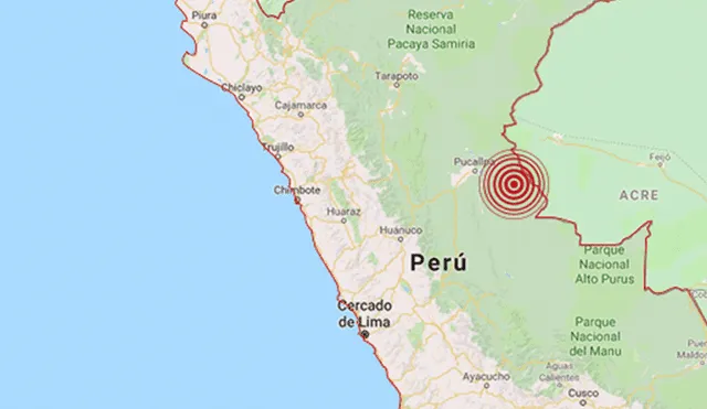 IGP registró sismo de magnitud 4.3 en Ucayali