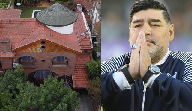 Una de los objetos que no tuvieron pujas fue una casa que Maradona le regaló a sus padres. Foto: composición AFP