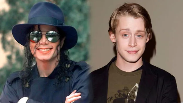 Michael Jackson y Macaulay Culkin. Composición LR