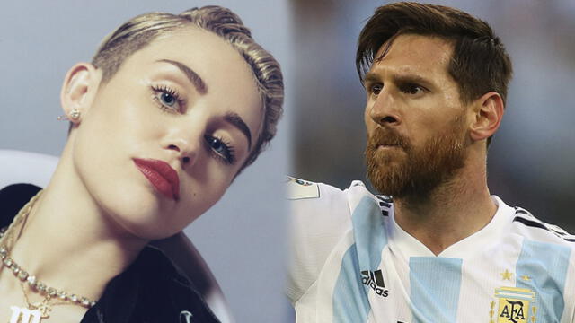 Miley Cyrus y Lionel Messi vinculado en foto de redes sociales