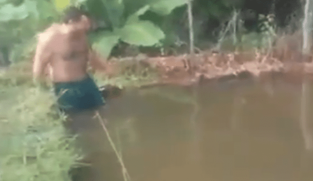 Facebook viral: 'criaturas saltarinas' le dan una gran sorpresa a hombre que entró a misterioso pozo [VIDEO]