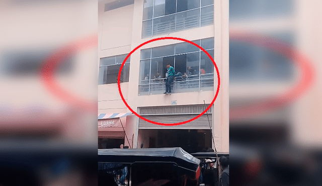 Cajamarca: joven intenta suicidarse desde segundo piso de edificio [VIDEO]