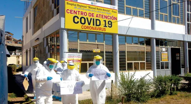 llamado dramático.  Médicos de Puno ya no quieren continuar en sus puestos batallando contra la pandemia. Tienen miedo morir a contaminados.