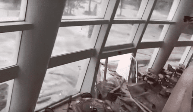 El peligroso Tifón Mangkhut inunda lujoso hotel en China [VIDEO]