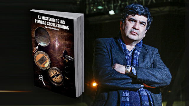José Güich Rodríguez y su nuevo libro El misterio de las piedras secuestradas. | Créditos: Composición LR.