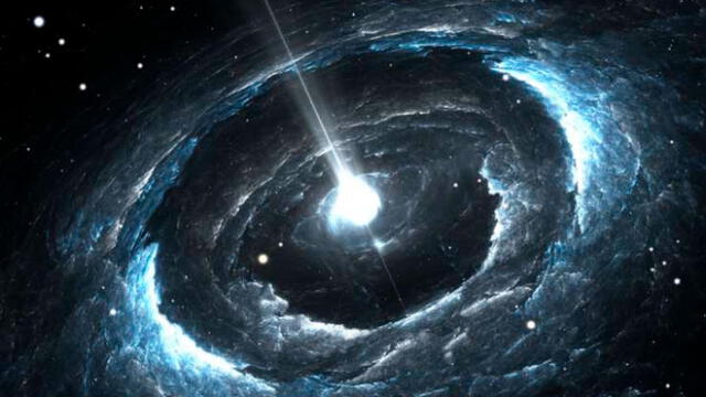 Representación de una estrella de neutrones. Foto: Difusión.