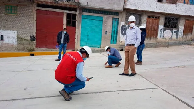 Personal de la Contraloría en Lajas-Cajamarca
