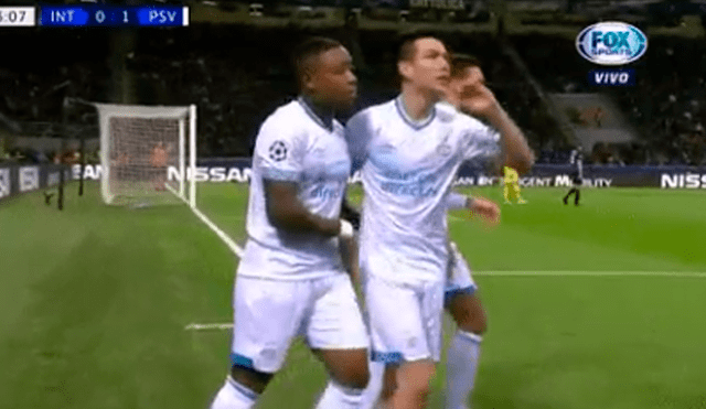 Inter vs PSV: 'Chucky' Lozano puso el 1-0 parcial con genial cabezazo [VIDEO]