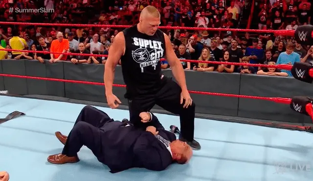 WWE RAW: Brock Lesnar reapareció y atacó a Kurt Angle y Paul Heyman [RESUMEN]