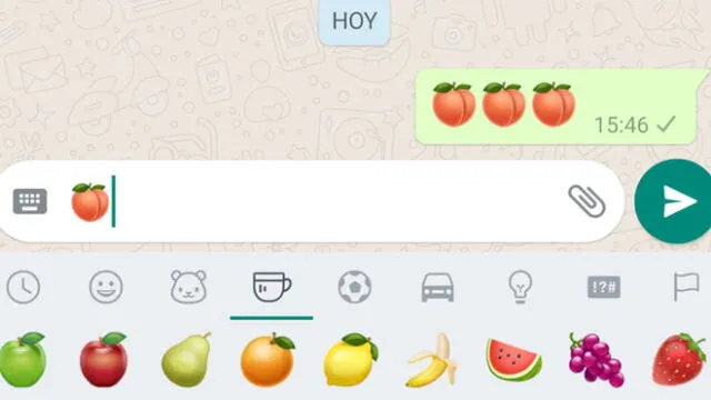 El emoji del melocotón de WhatsApp es relacionado con las nalgas.