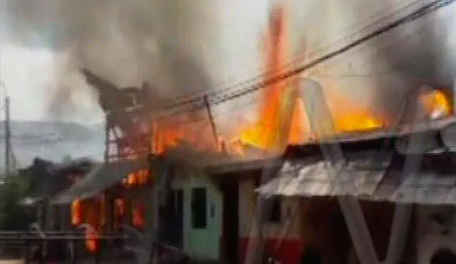 Incendio dejó 2 heridos y 10 viviendas destruidas en Iquitos [VIDEO]