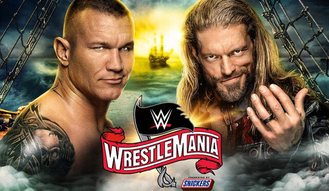 Edge vs. Randy Orton en WWE WrestleMania 36. Foto: WWE