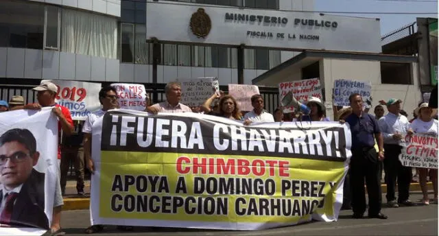 Chimbotanos repudian al Fiscal de la Nación y apoyan a Rafael Vela y Domingo Pérez