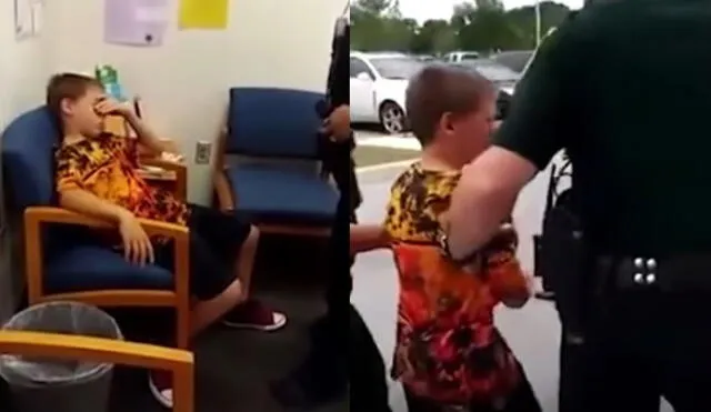 YouTube: Niño con autismo es arrestado por la policía en presencia de su madre 