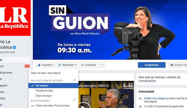 Cambios en Facebook: ¿Cómo puedes seguir viendo noticias de La República?