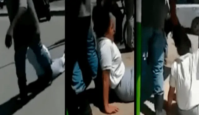 Hombre castiga a su hija arrastrándola del cabello por la pista [VIDEO]