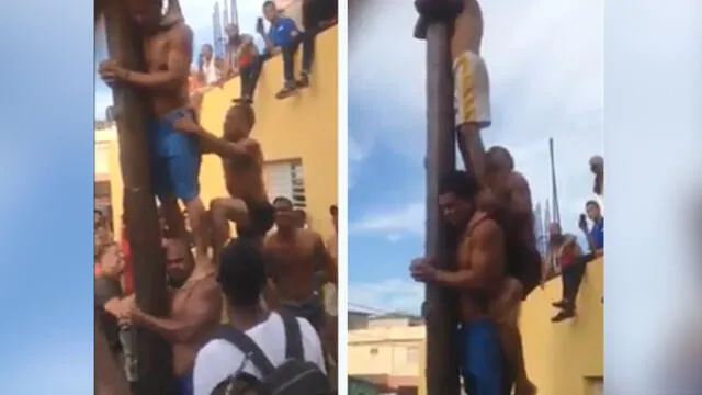 Facebook viral: hombre terminó completamente desnudo al intentar acrobacia extrema