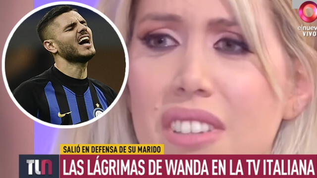 Wanda Nara lloró en Italia al hablar del escándalo entre Mauro Icardi y el Inter