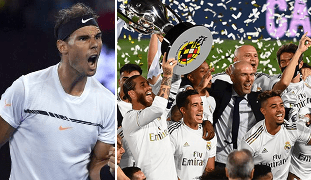 Rafael Nadal celebró título de Real Madrid. | Foto: EFE/Real Madrid