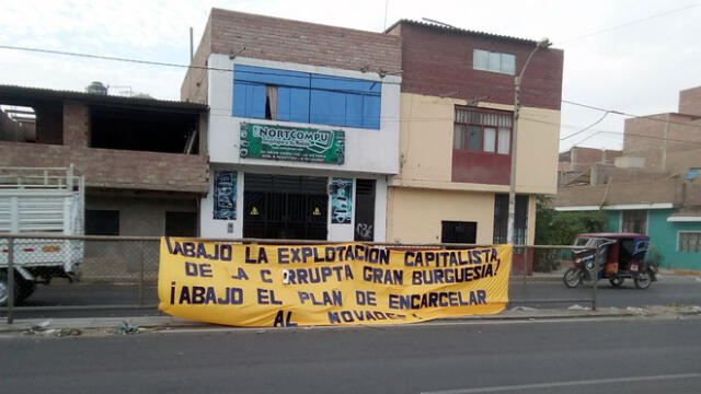 Chiclayo: aparece banderola alusiva al Movadef en La Victoria [VIDEO]