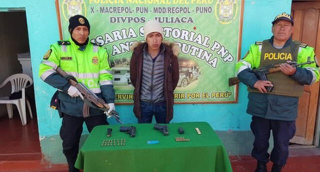 En Puno detienen a sujeto que ocultaba dos armas ilegales en su mochila