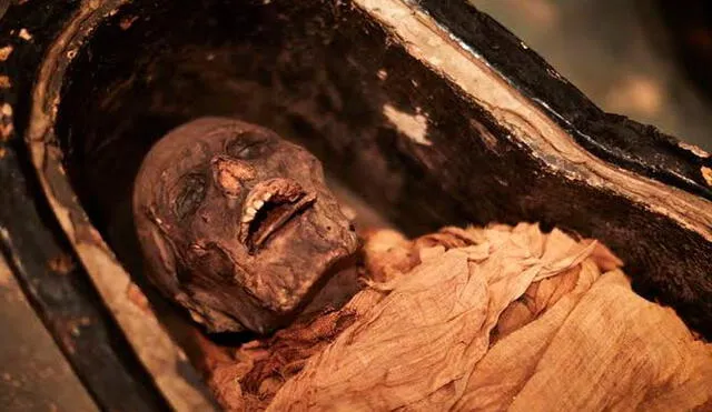 Momia del sacerdote Nesyamun, cuya voz fue reconstruida en su tracto vocal. Foto: Difusión.
