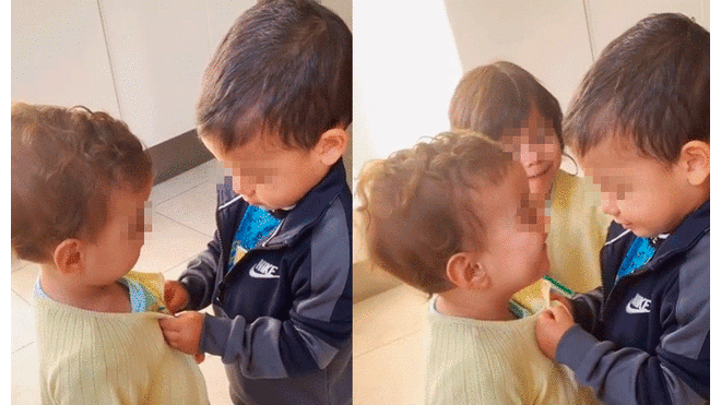 Los hijos de Ronaldo se funden en muestras de cariño. Foto: Captura/Instagram