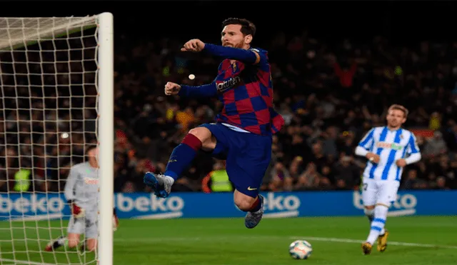 Lionel Messi le dio la victoria al Barcelona luego de anotar el único gol del encuentro mediante un penal. Foto: Difusión.
