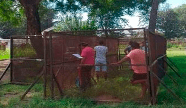 Los pobladores que no respetaron la cuarentena fueron detenidos en una prisión improvisada. Foto: TN