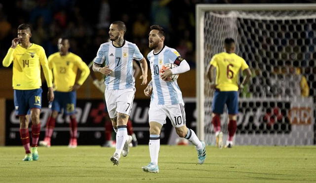 Argentina contra Ecuador en La Bombonera por el inicio de las Eliminatorias Qatar 2022. Foto: EFE