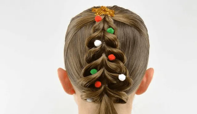 El 'árbol de navidad' es el peinado más festivo que verás esta temporada