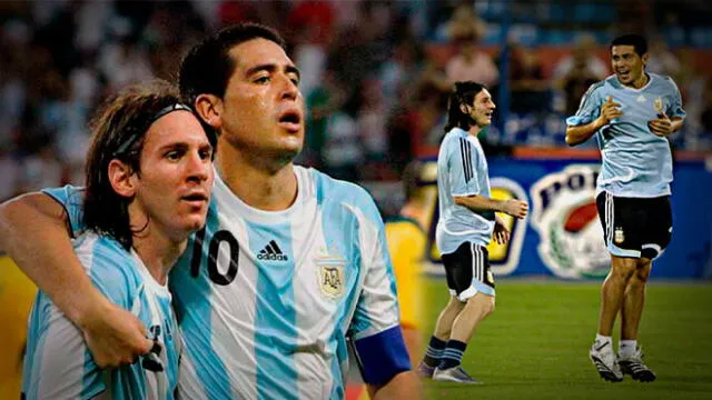 Lionel Messi y Juan Román Riquelme cumplen 33 años y 42 años, respectivamente. (Foto: composición LR - La Nación)