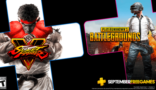 Street Fighter V y PUBG serán los juegos gratis que podrás descargar en tu PS4 a partir de setiembre. FOTO: PlayStation.