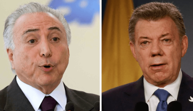 Santos y Temer hablarán sobre situación de Venezuela en reunión comercial 