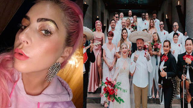 Lady Gaga se roba el show durante boda de su mejor amiga 