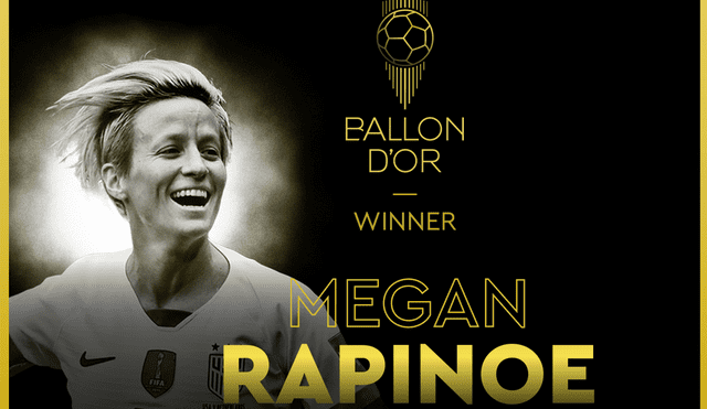 La futbolista estadounidense Megan Rapinoe se queda con el galardón a la mejor jugadora de la temporada.