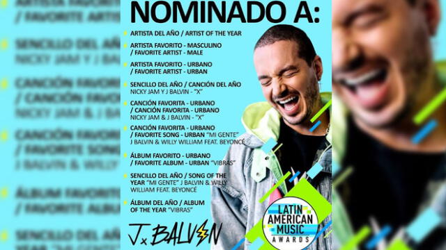 Bad Bunny, Ozuna, J Balvin y Luis Fonsi son nominados a los Latin AMAs