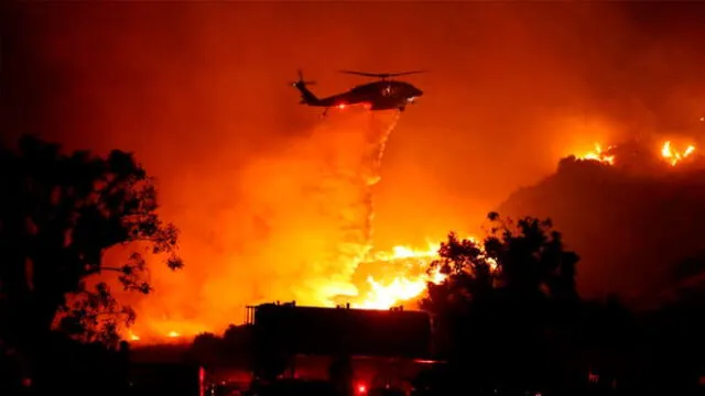 Incendio forestal en California. Foto: Difusión
