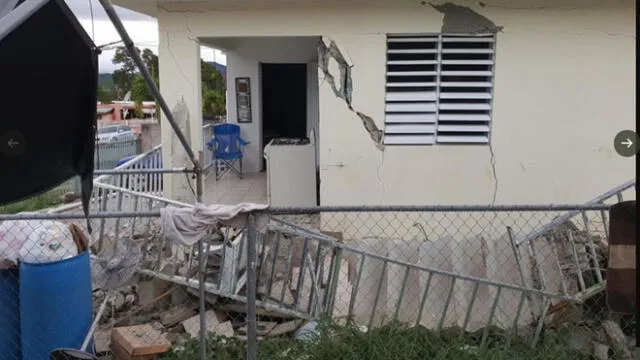 El terremoto en Puerto Rico dejó graves daños materiales. Foto: Twitter