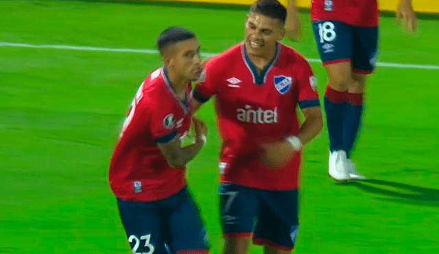 Santiago Rodríguez fue muy felicitado por sus compañeros de Nacional. | Foto: ESPN