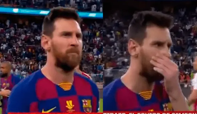 Lionel Messi terminó muy molesto por las eliminación del FC Barcelona ante el Atlético de Madrid por la Supercopa de España.