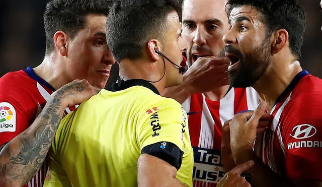 Barcelona vs Atlético de Madrid: Diego Costa se fue expulsado tras insultar al árbitro [VIDEO]