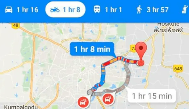 Google Maps añade navegación para rutas en motocicletas