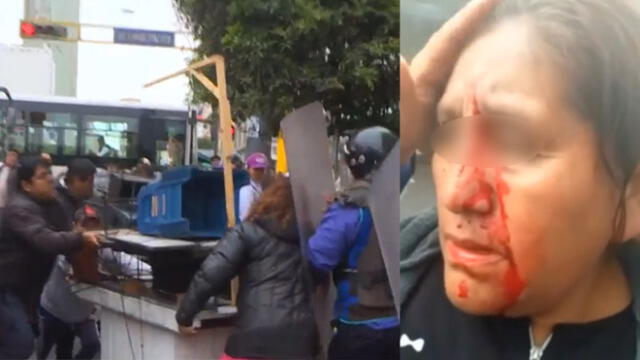Durante el desalojo una de las mujeres resultó herida en la cabeza y denunció el hecho en la comisaría de Monserrat. (Foto: Captura de video / Latina Noticias)